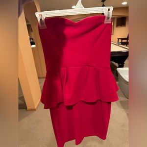 Red ruffle dress Christmas dress